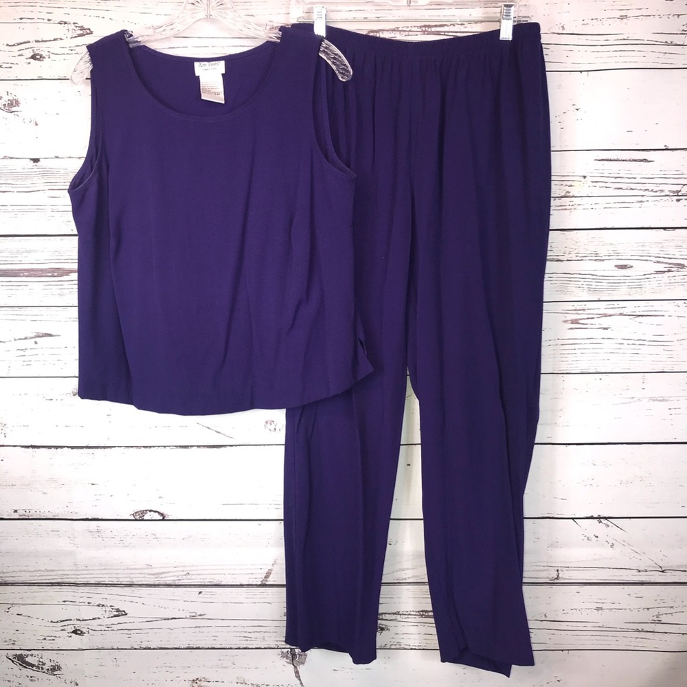 Ann Travis 2pc Pants Cropped top Set 16